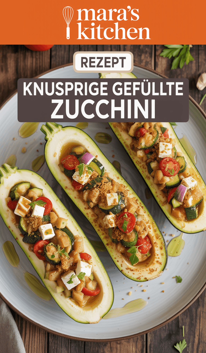 Gefüllte Zucchini aus dem Airfryer - Hauptgericht Rezept