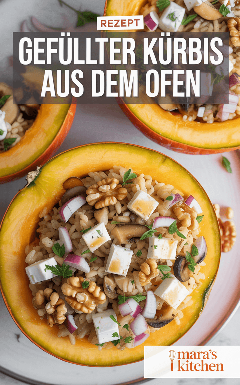 Gefüllter Kürbis aus dem Ofen - Hauptgericht Rezept