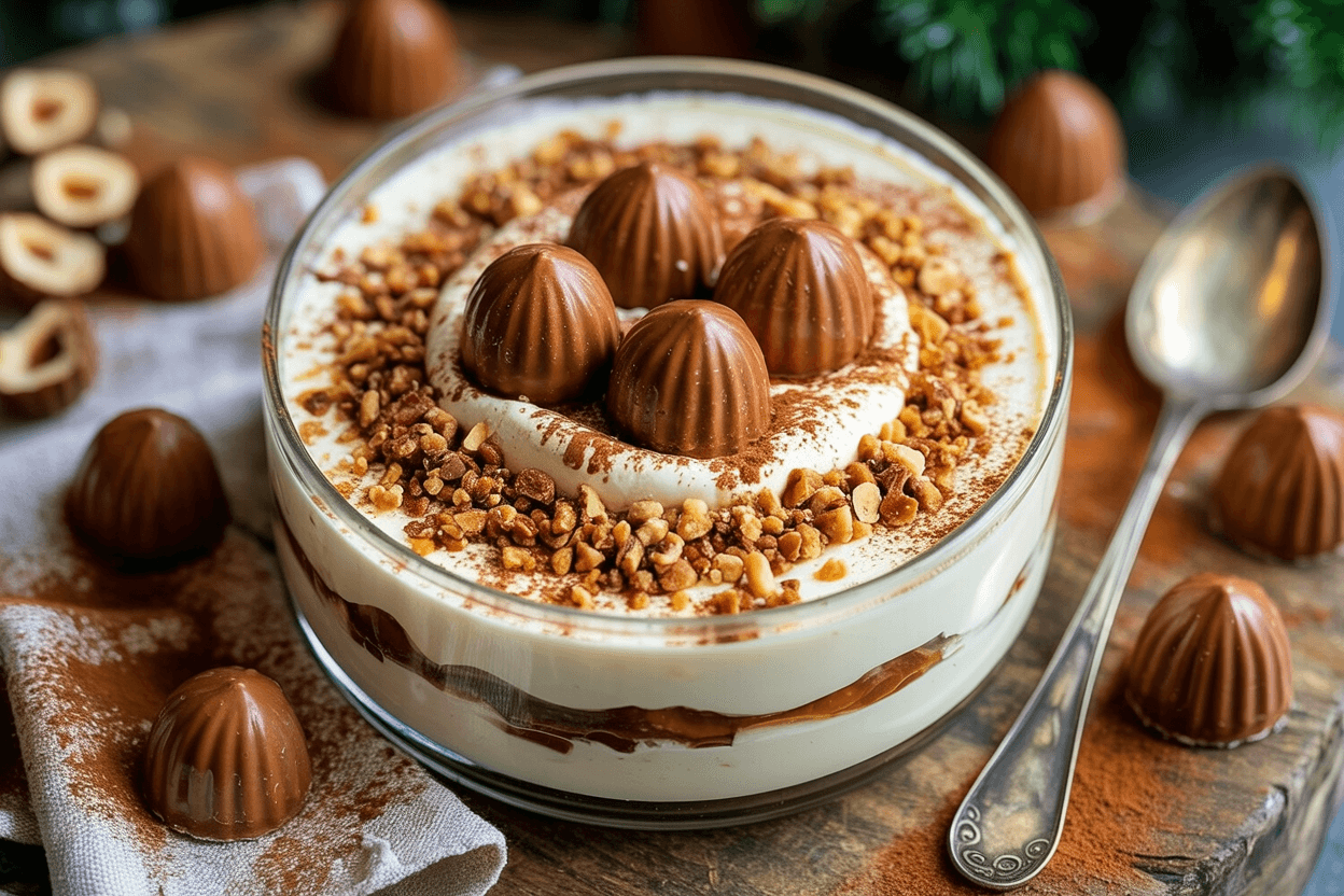 Giotto-Creme mit Zimtsahne