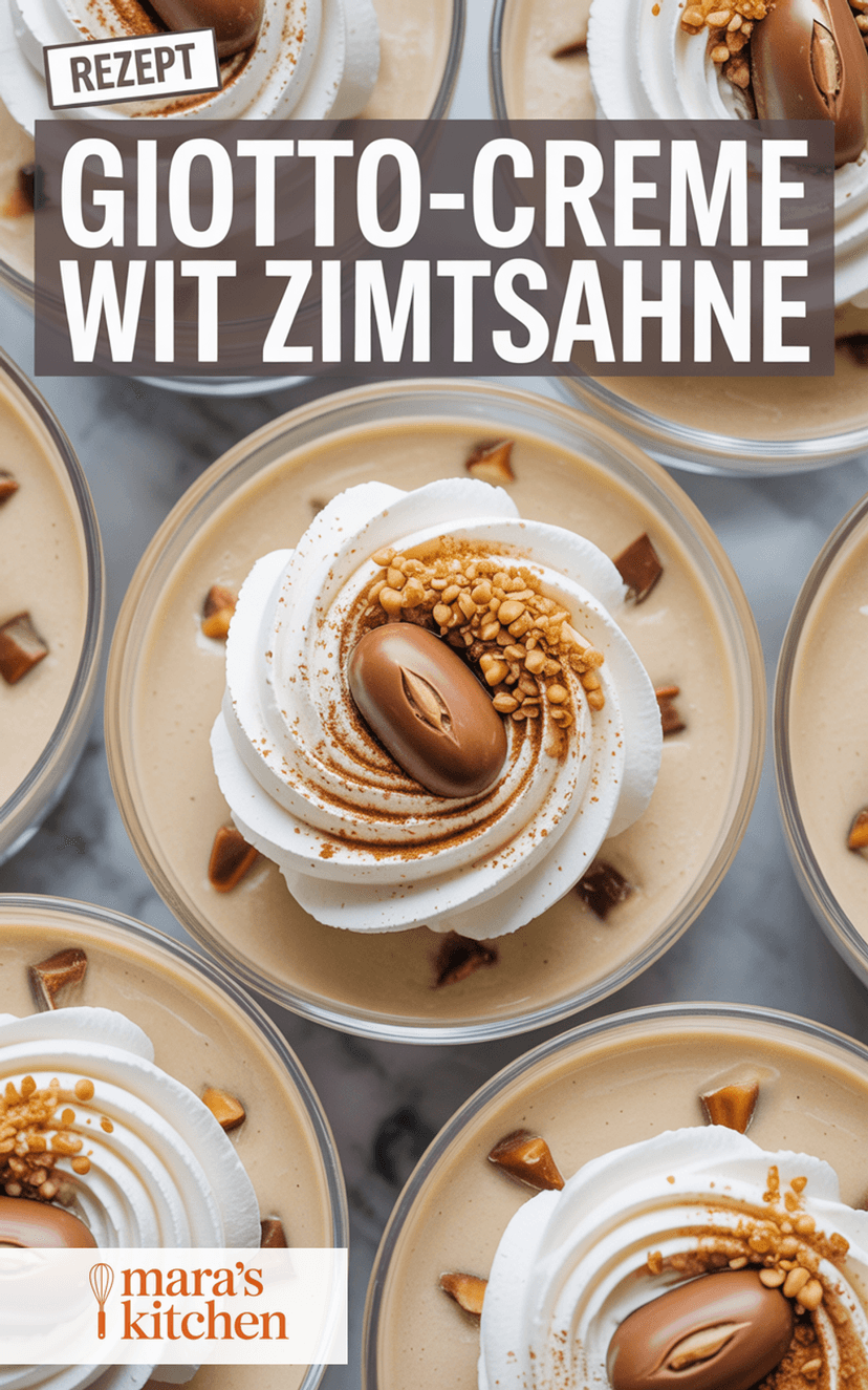 Giotto-Creme mit Zimtsahne - Dessert Rezept