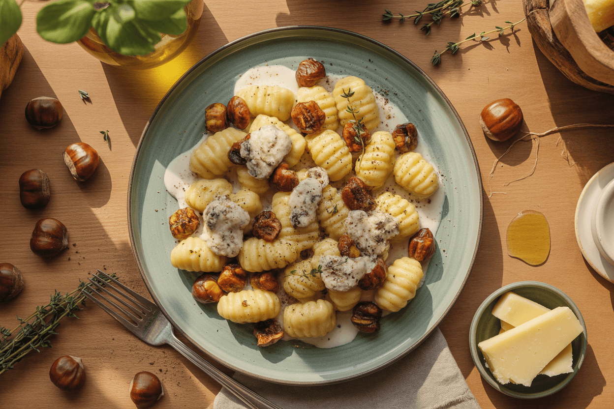 Gnocchi mit Kastanien und Gorgonzola