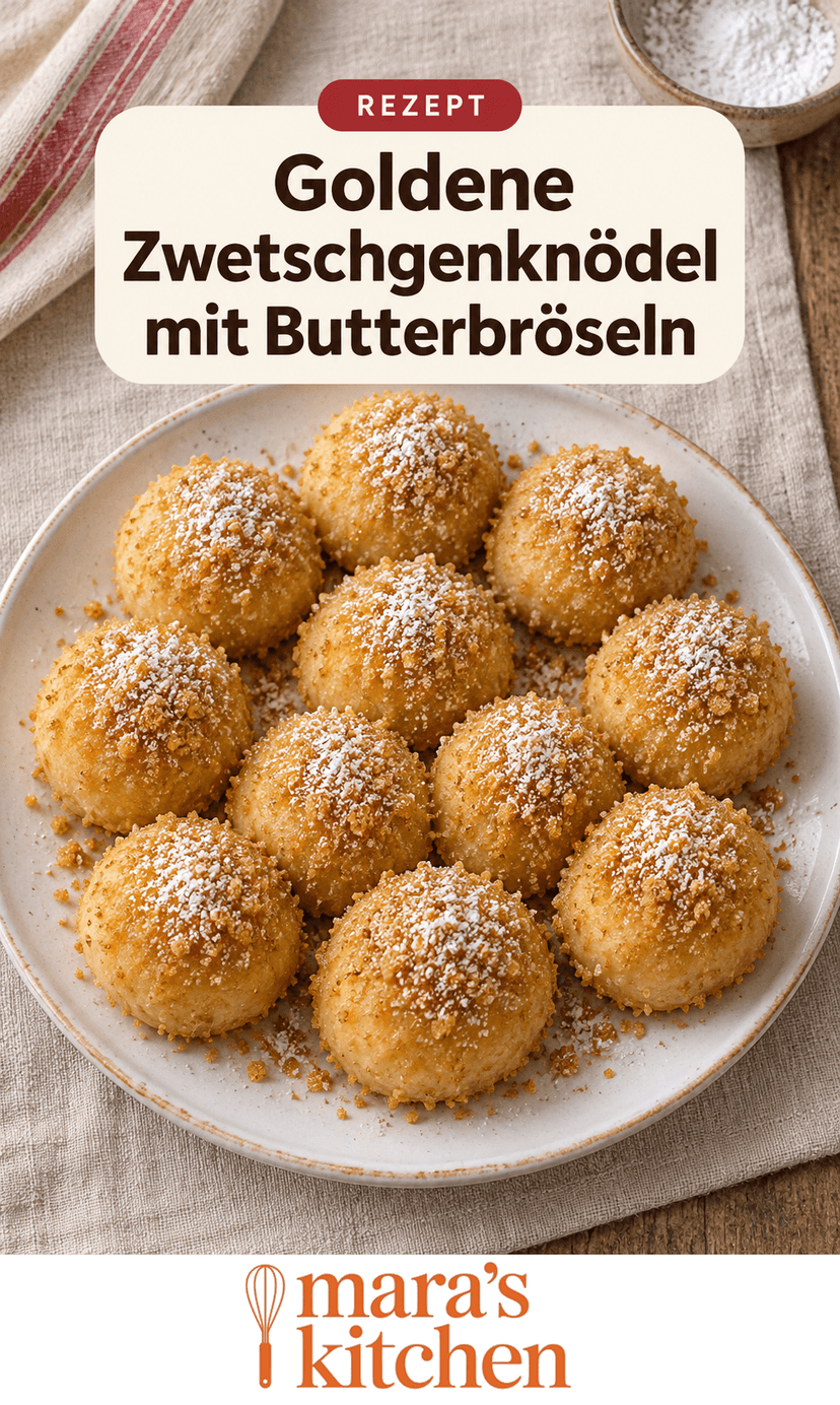 Goldene Zwetschgenknödel: Omas süßes Herbstglück mit Butterbröseln - Dessert Rezept