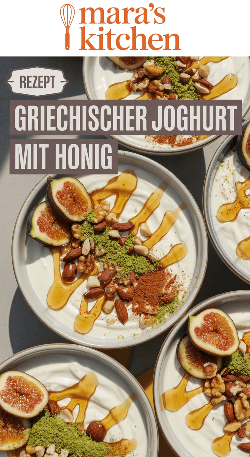 Griechischer Joghurt mit Honig und Nüssen - Frühstück Rezept