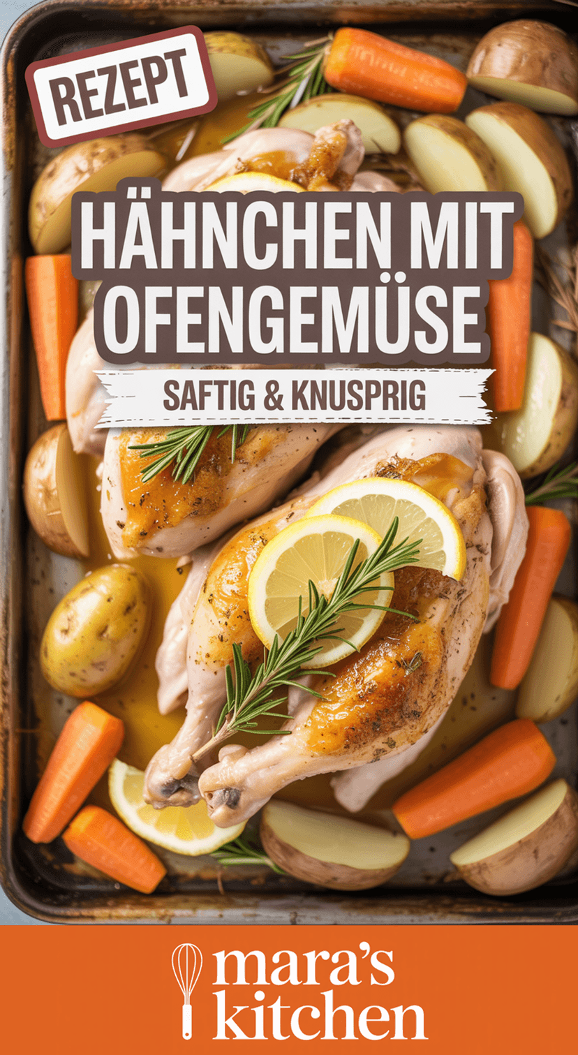 Hähnchen mit Kartoffeln & Karotten aus dem Ofen - Hauptgericht Rezept