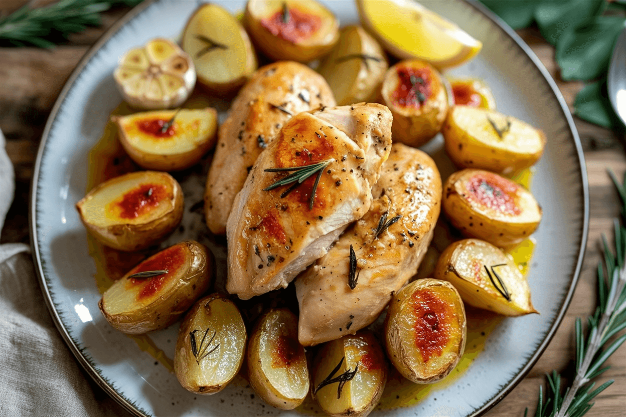 Hähnchenbrustfilet mit Country Kartoffeln