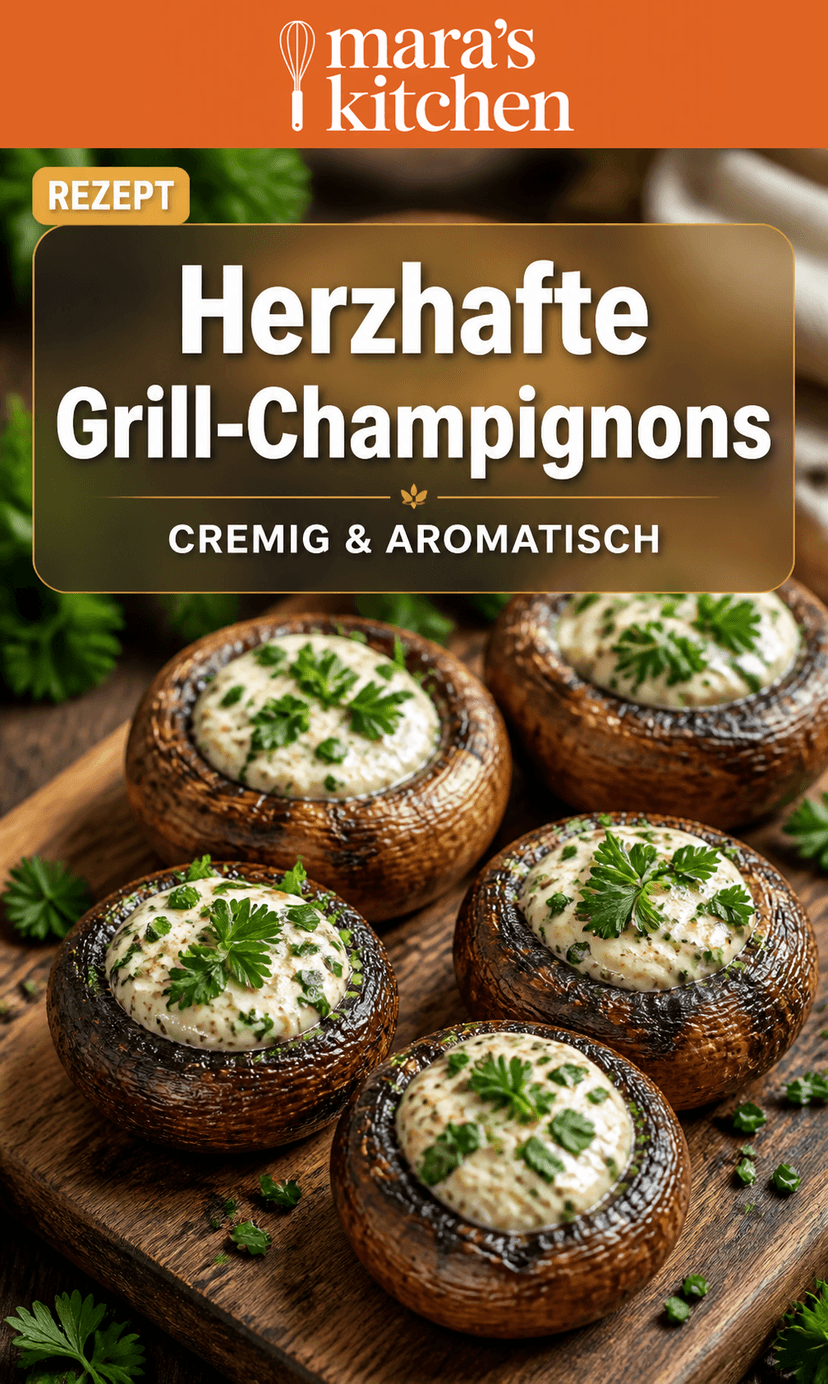 Herzhafte Grill-Champignons: Gefüllt & unwiderstehlich aromatisch - Beilage Rezept