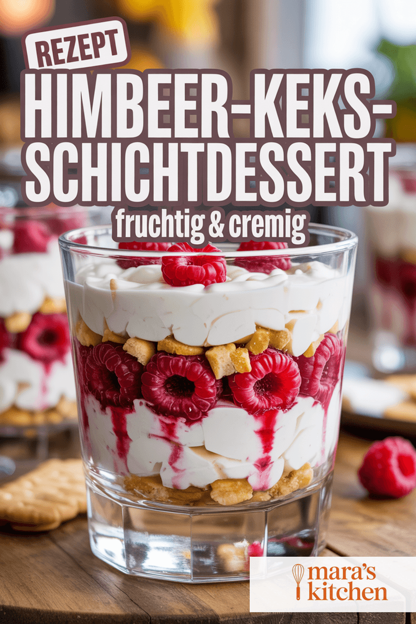 Himbeer-Keks-Schichtdessert - Dessert Rezept