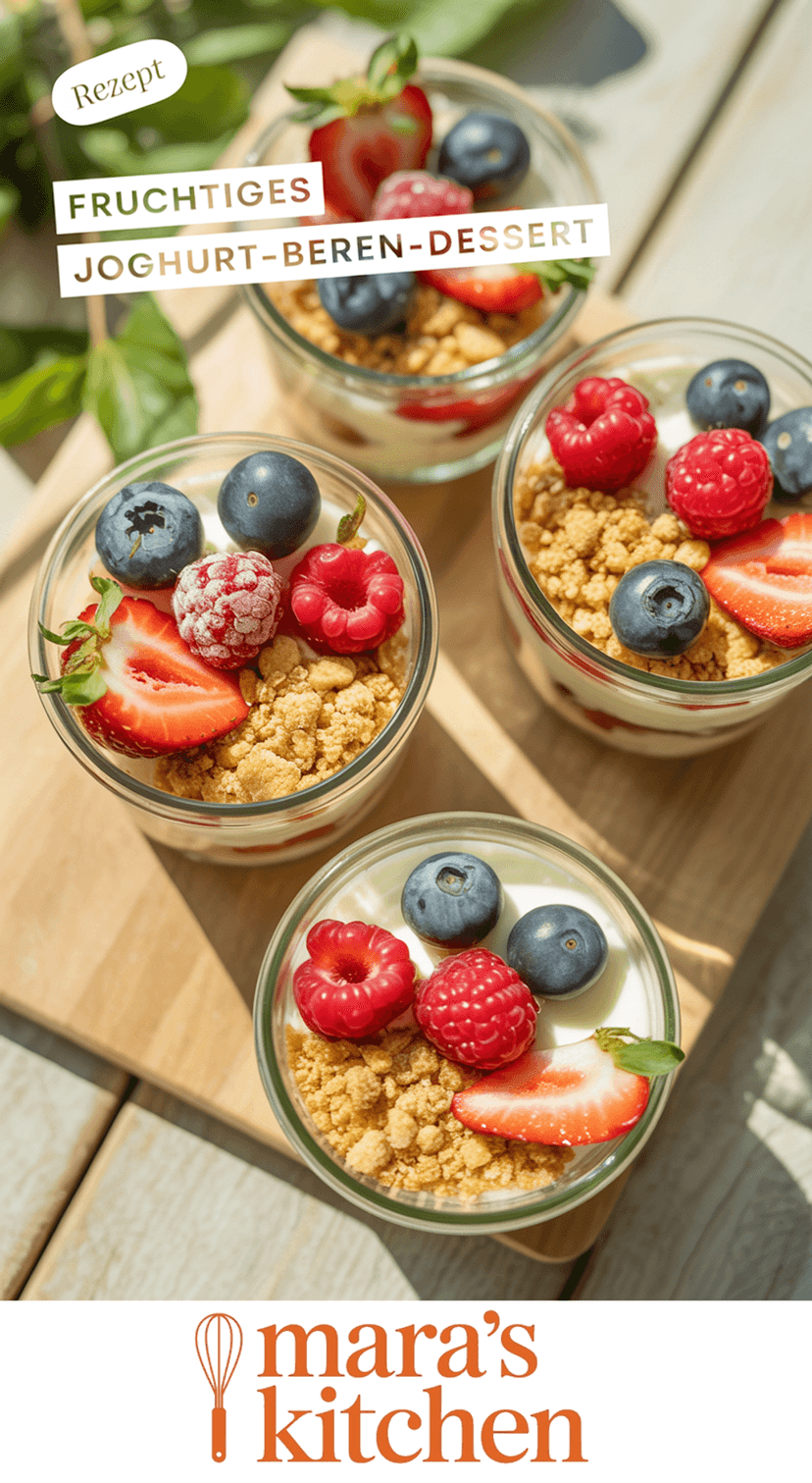 Joghurt-Beeren-Dessert im Glas - Dessert Rezept