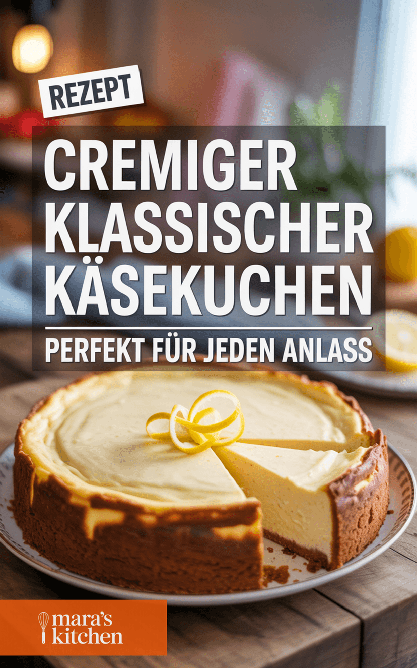 Käsekuchen mit Frischkäse (Klassischer deutscher Cheesecake) - Kuchen Rezept