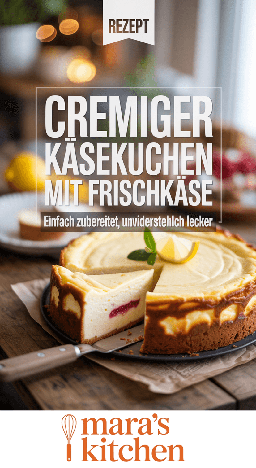Käsekuchen mit Frischkäse - Kuchen Rezept