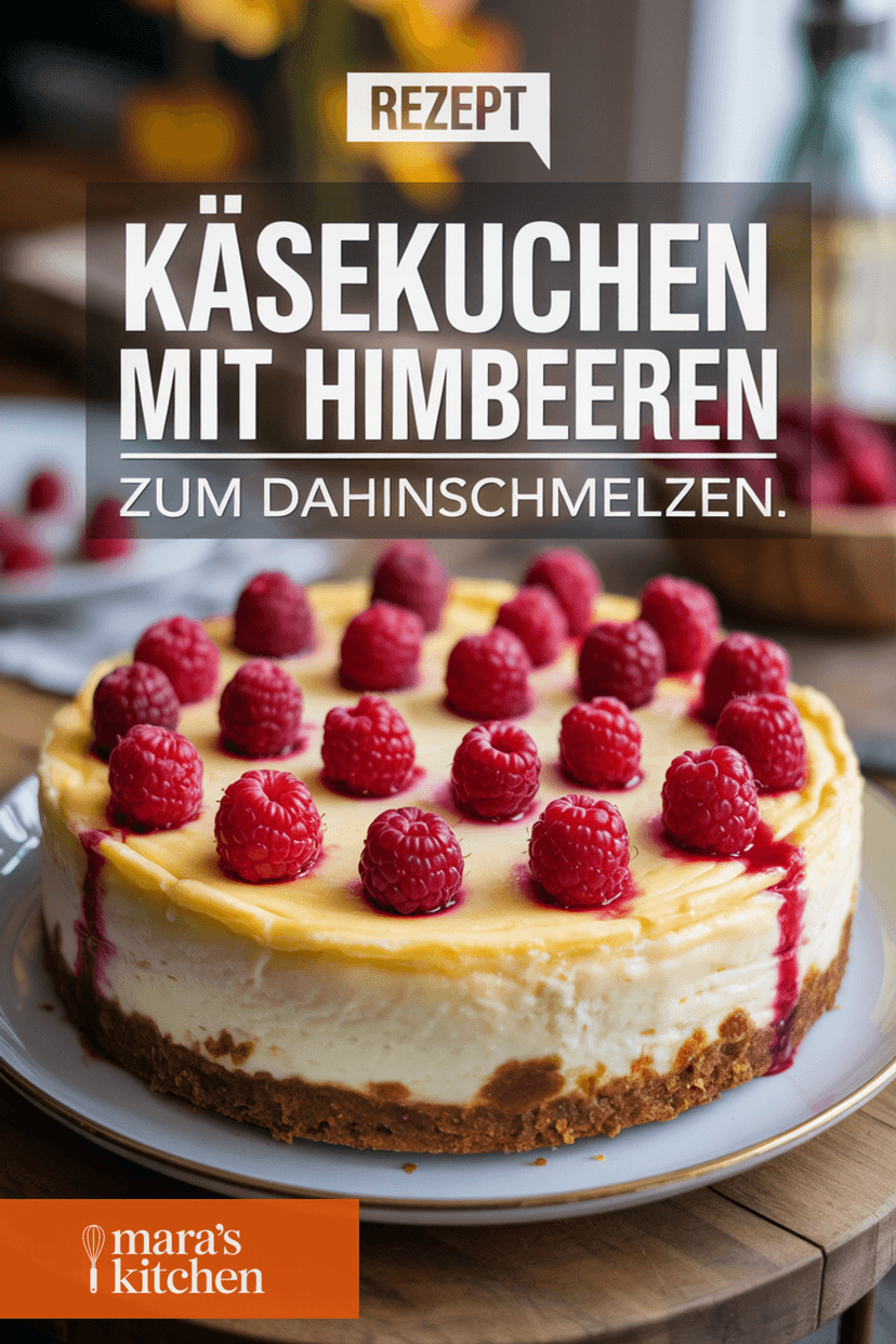 Käsekuchen mit Himbeeren - Kuchen Rezept