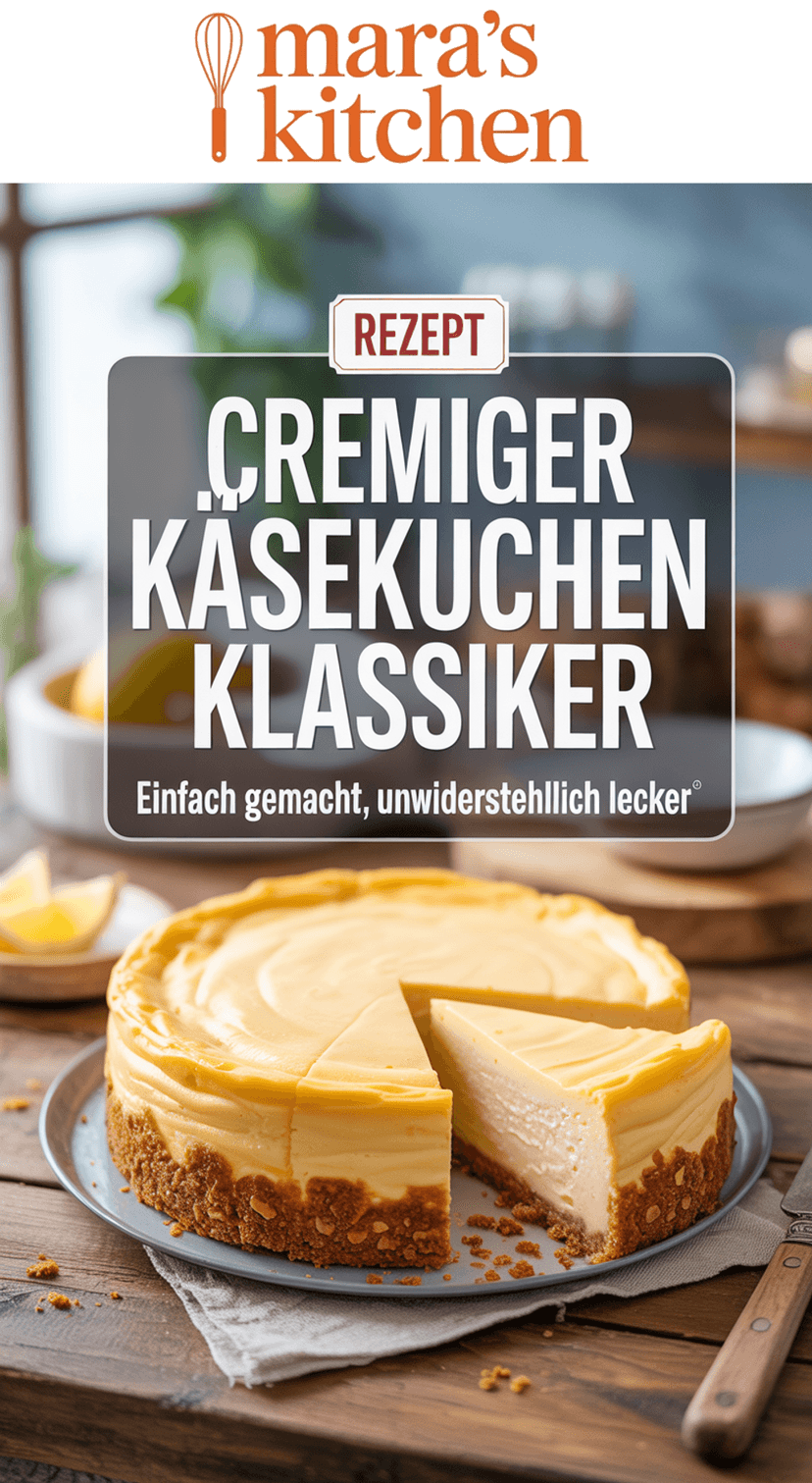 Käsekuchen mit Keksboden - Kuchen Rezept