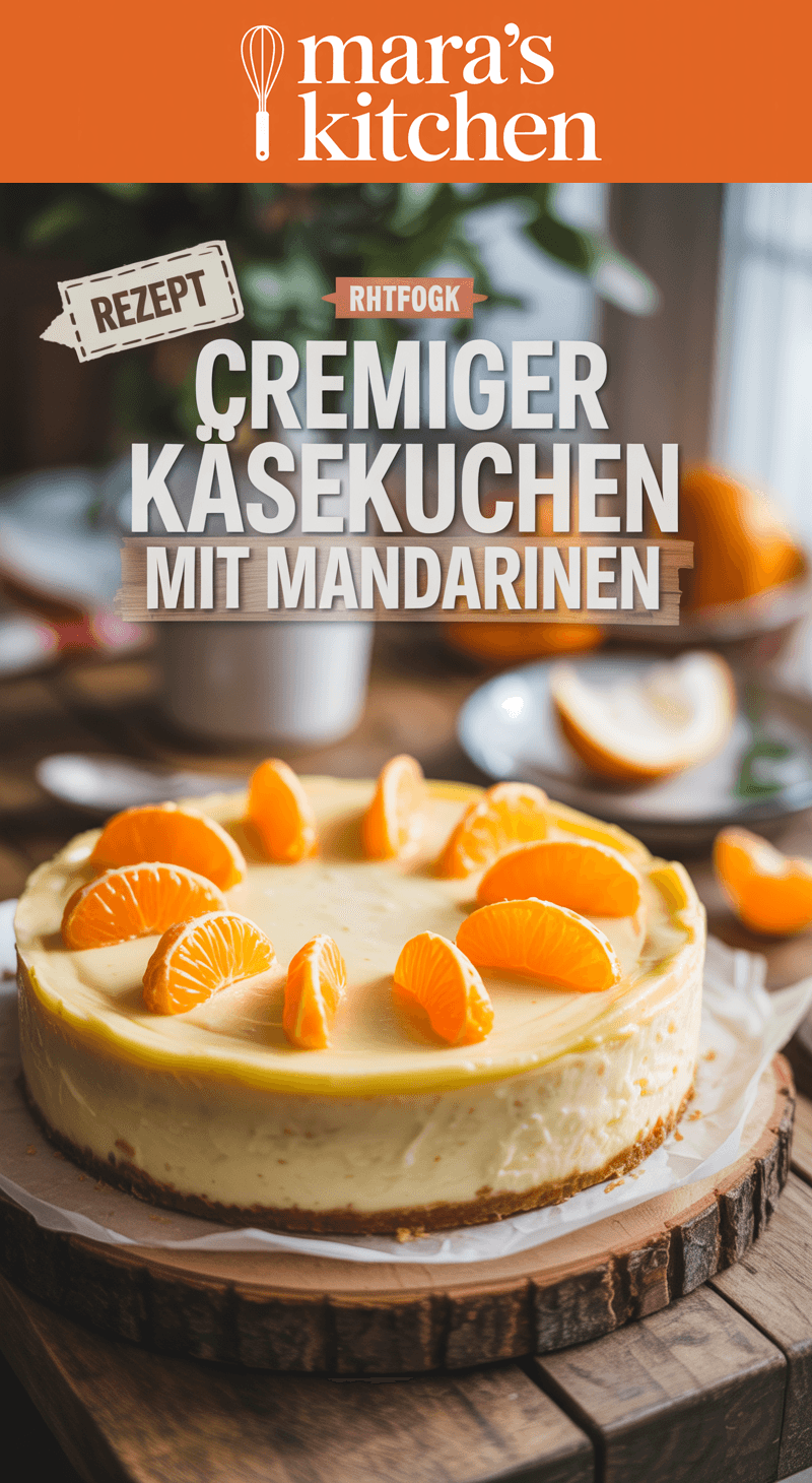Käsekuchen mit Mandarinen - Dessert Rezept