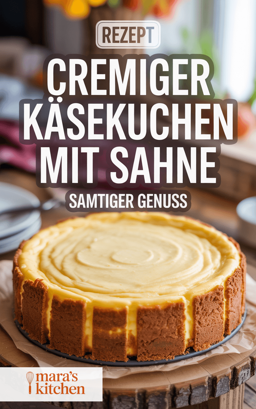 Käsekuchen Mit Sahne - Kuchen Rezept