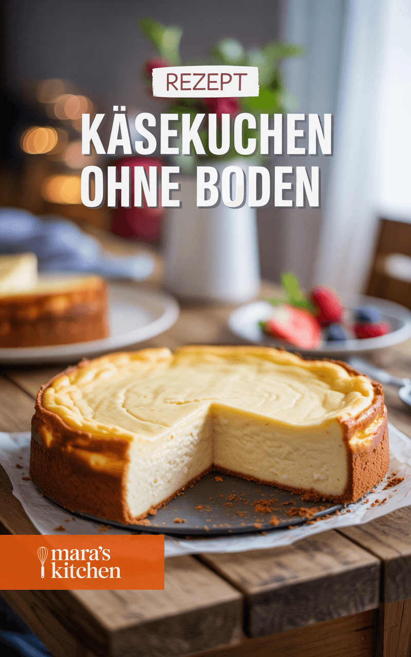 Käsekuchen ohne Boden - Backen Rezept