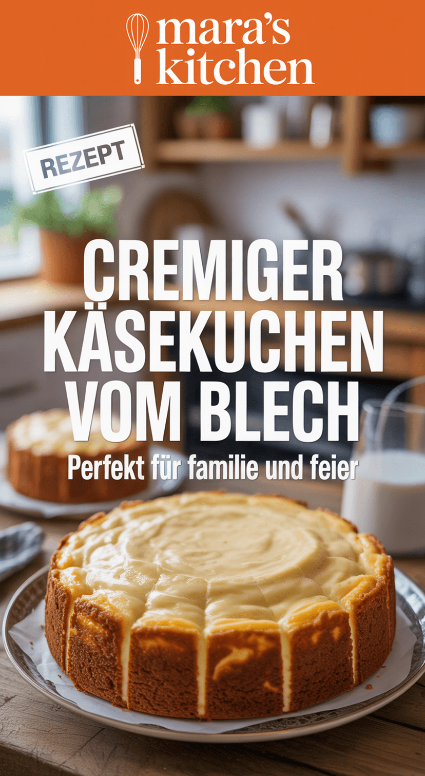 Käsekuchen vom Blech - Kuchen Rezept