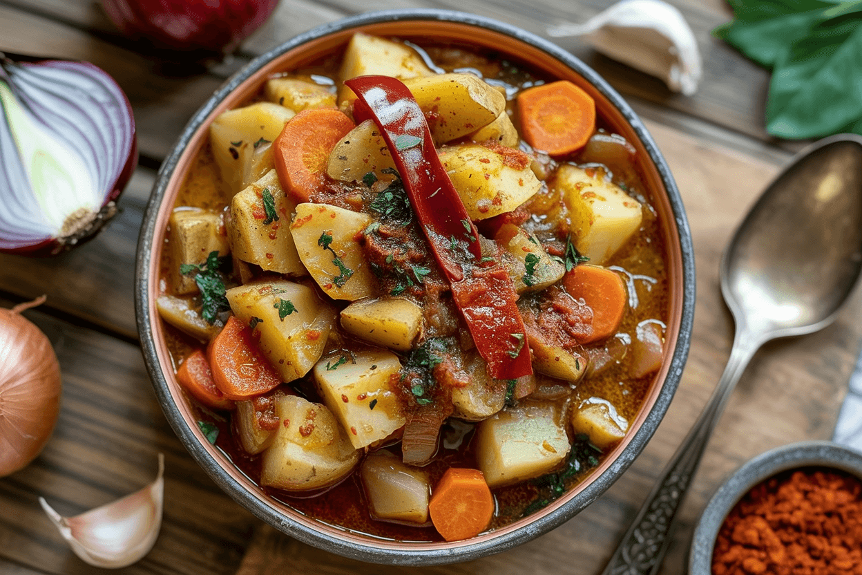 Kartoffel Gulasch mit Paprika
