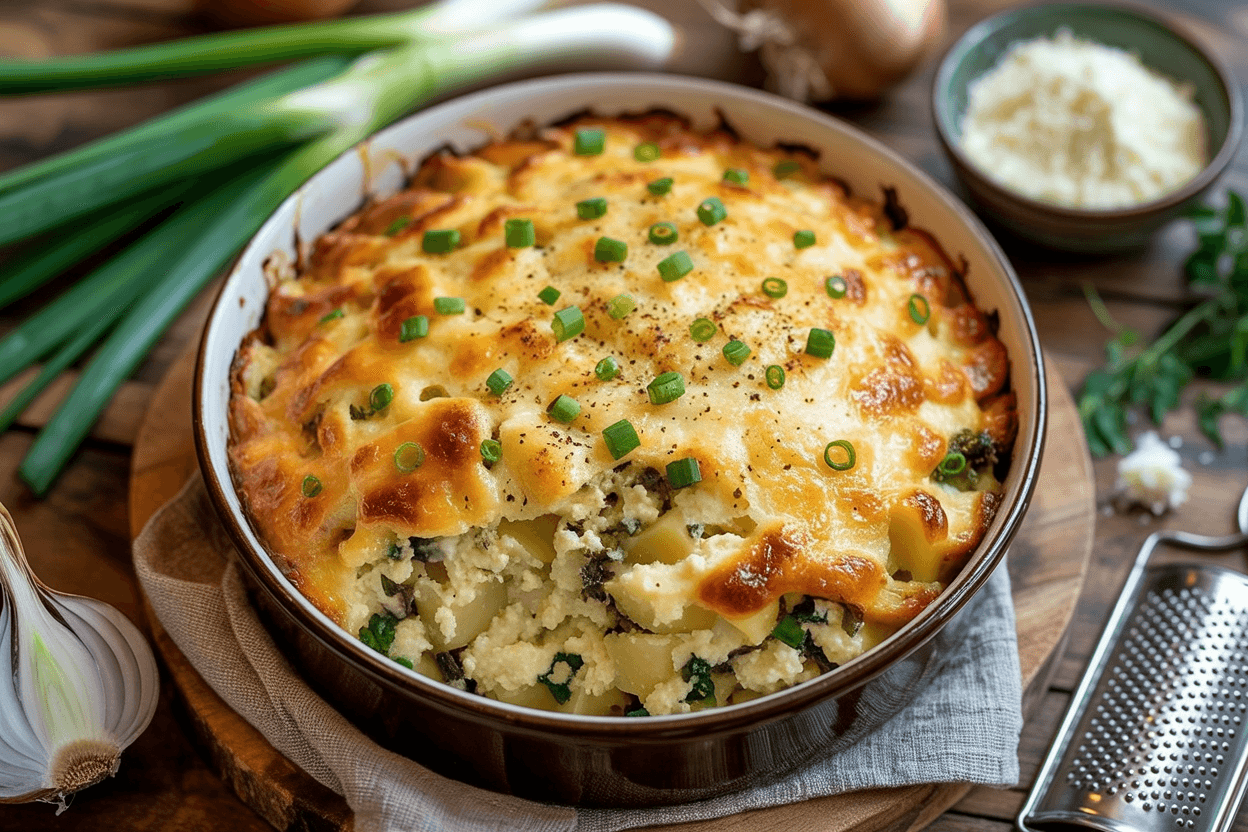 Kartoffel-Hüttenkäse-Auflauf