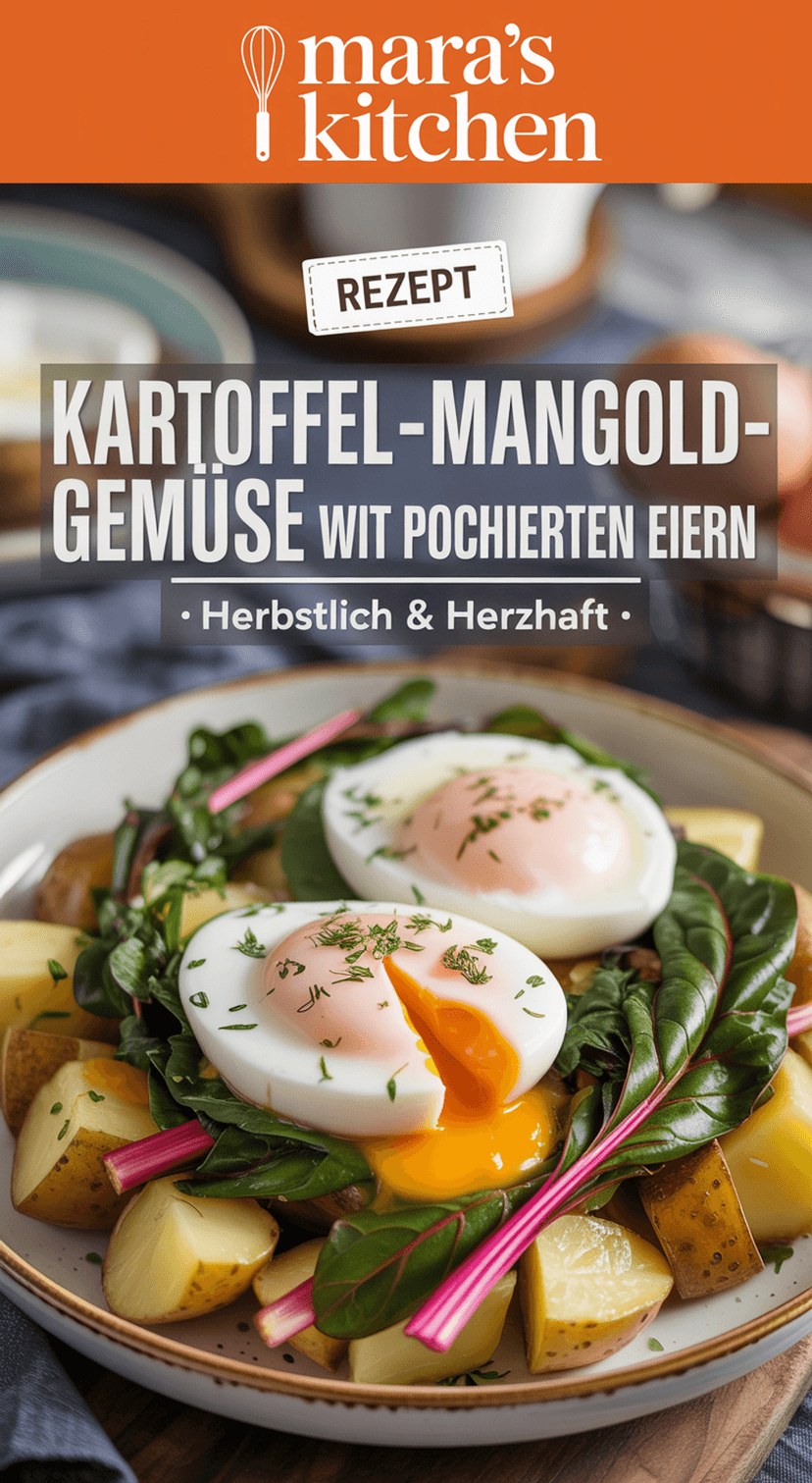 Kartoffel-Mangold-Gemüse mit pochierten Eiern - Hauptgericht Rezept