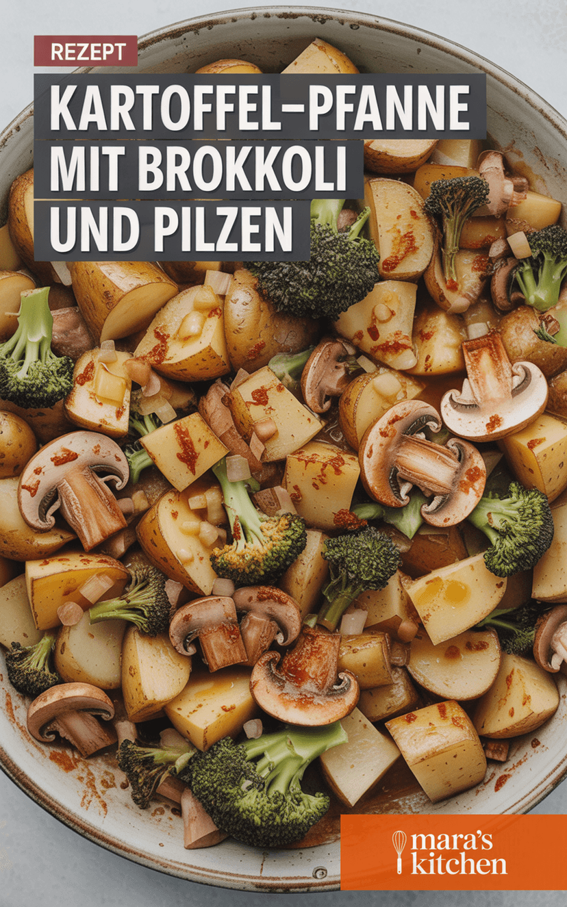 Kartoffel-Pfanne mit Brokkoli und Pilzen - Hauptgericht Rezept