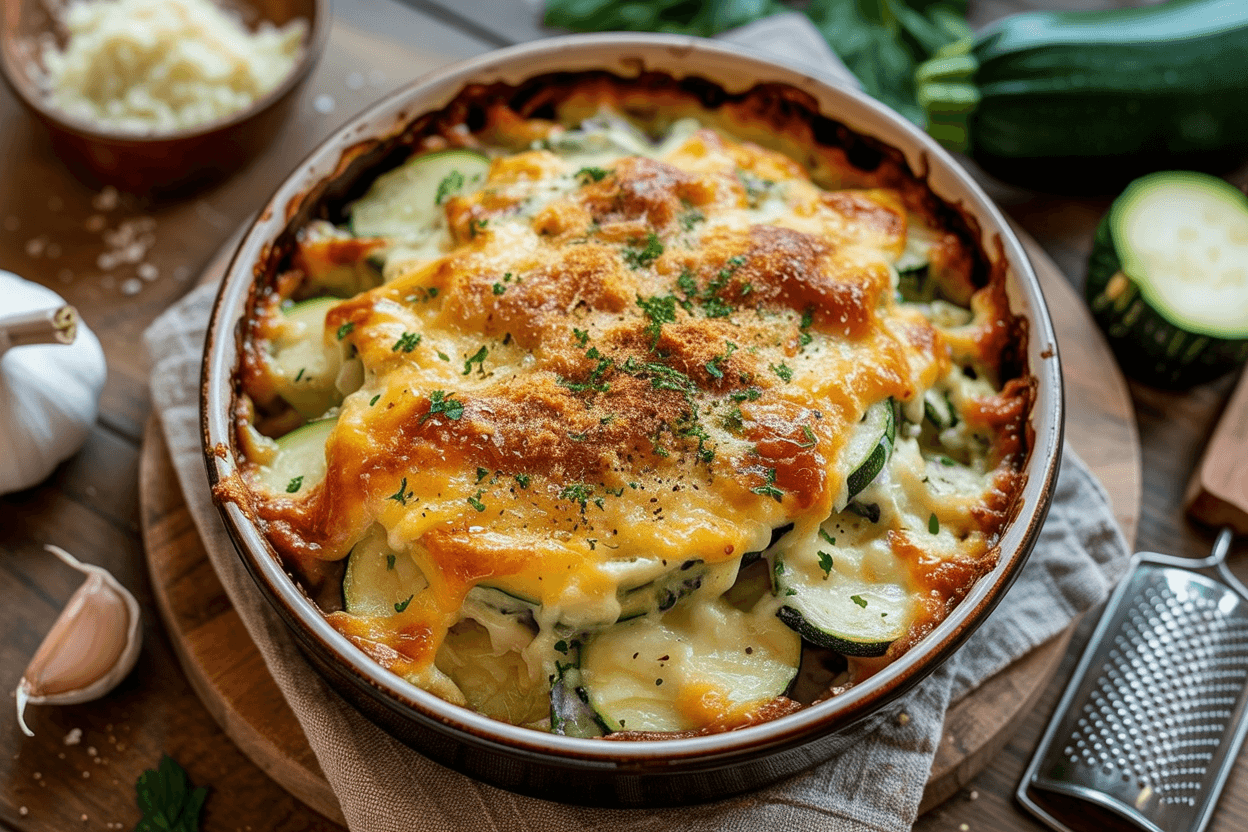 Kartoffel-Zucchini-Auflauf mit Käse
