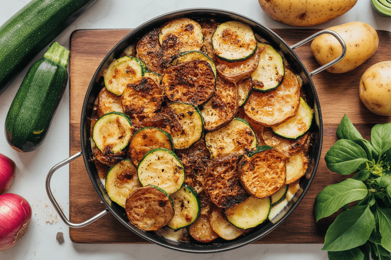 Kartoffel Zucchini Gratin