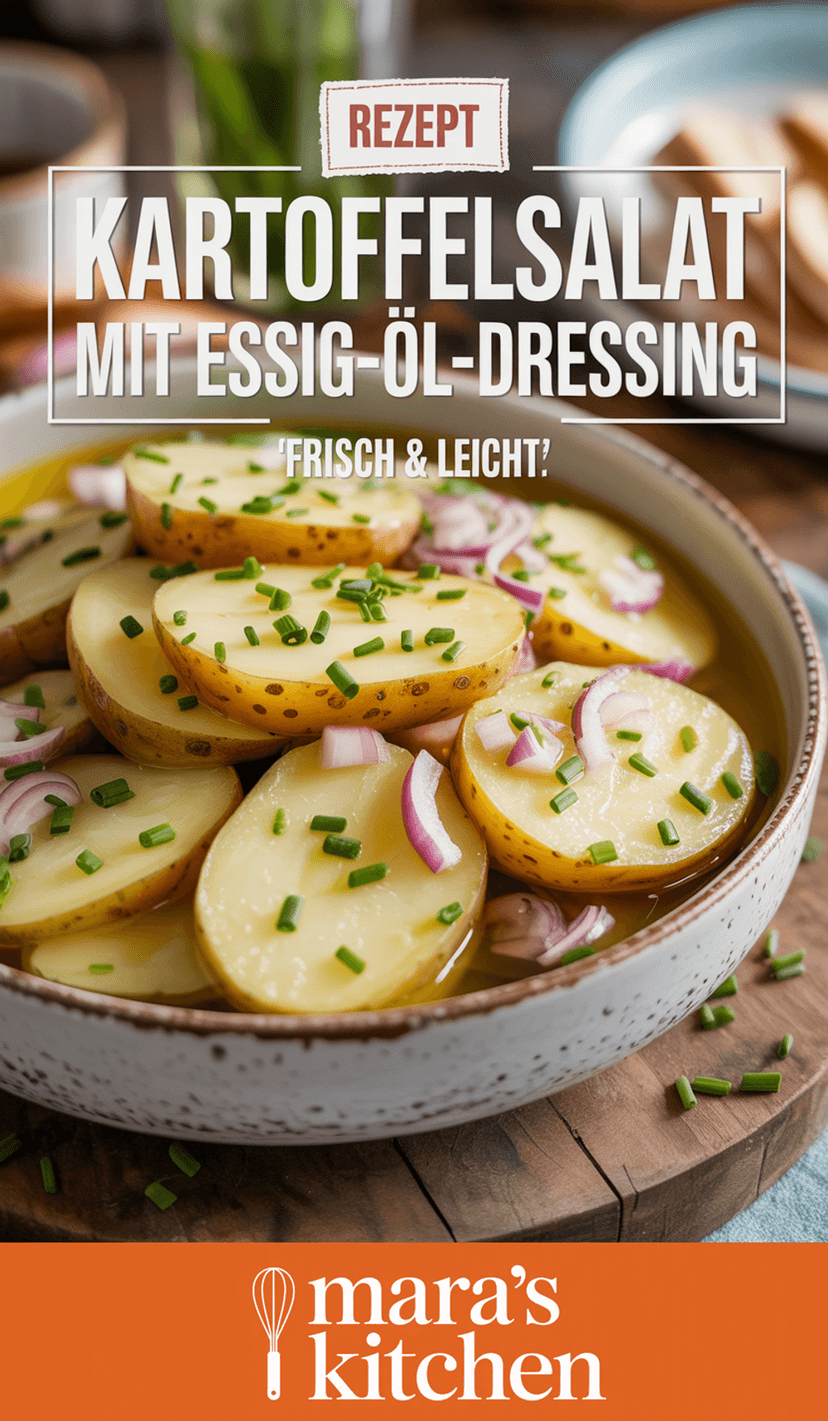 Kartoffelsalat mit Essig-Öl-Dressing und Schnittlauch - Salat Rezept