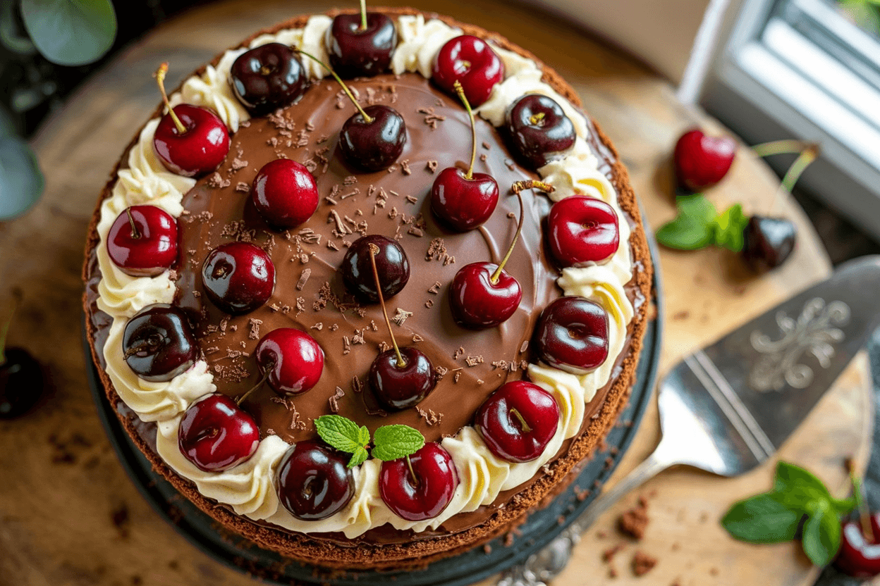 Kirschtorte mit Schokolade