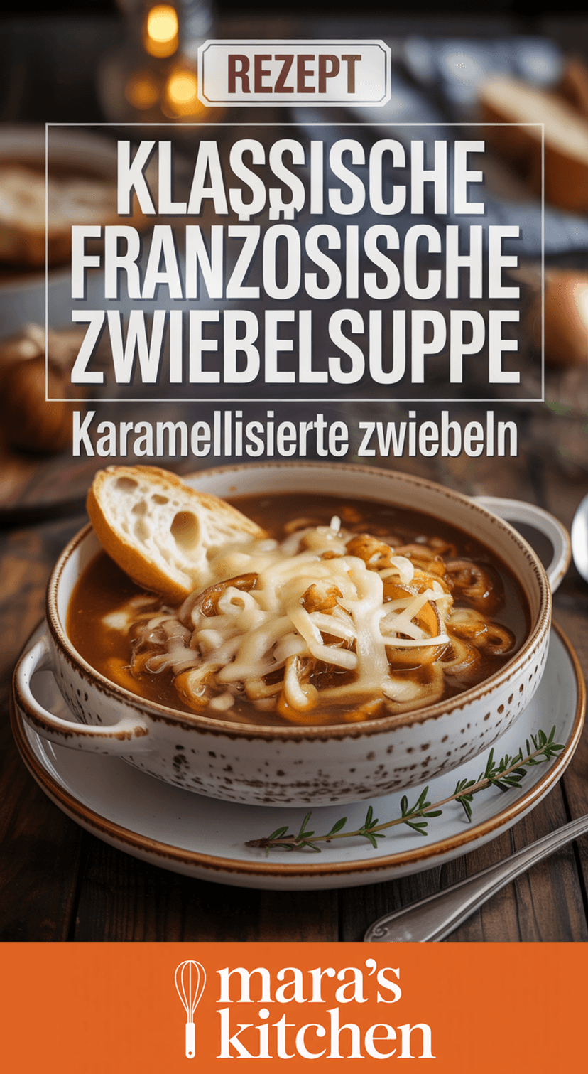 Klassische französische Zwiebelsuppe - Suppe Rezept
