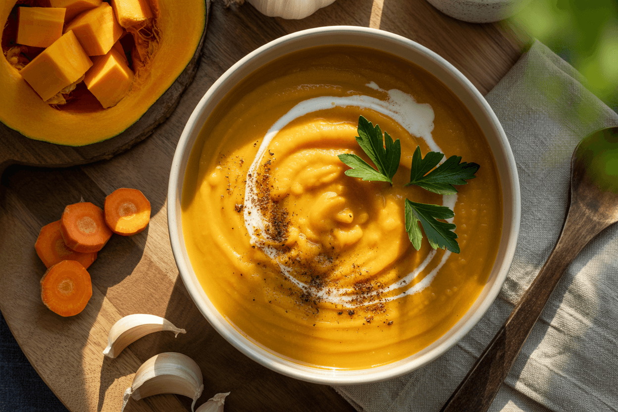 Klassische Kürbissuppe