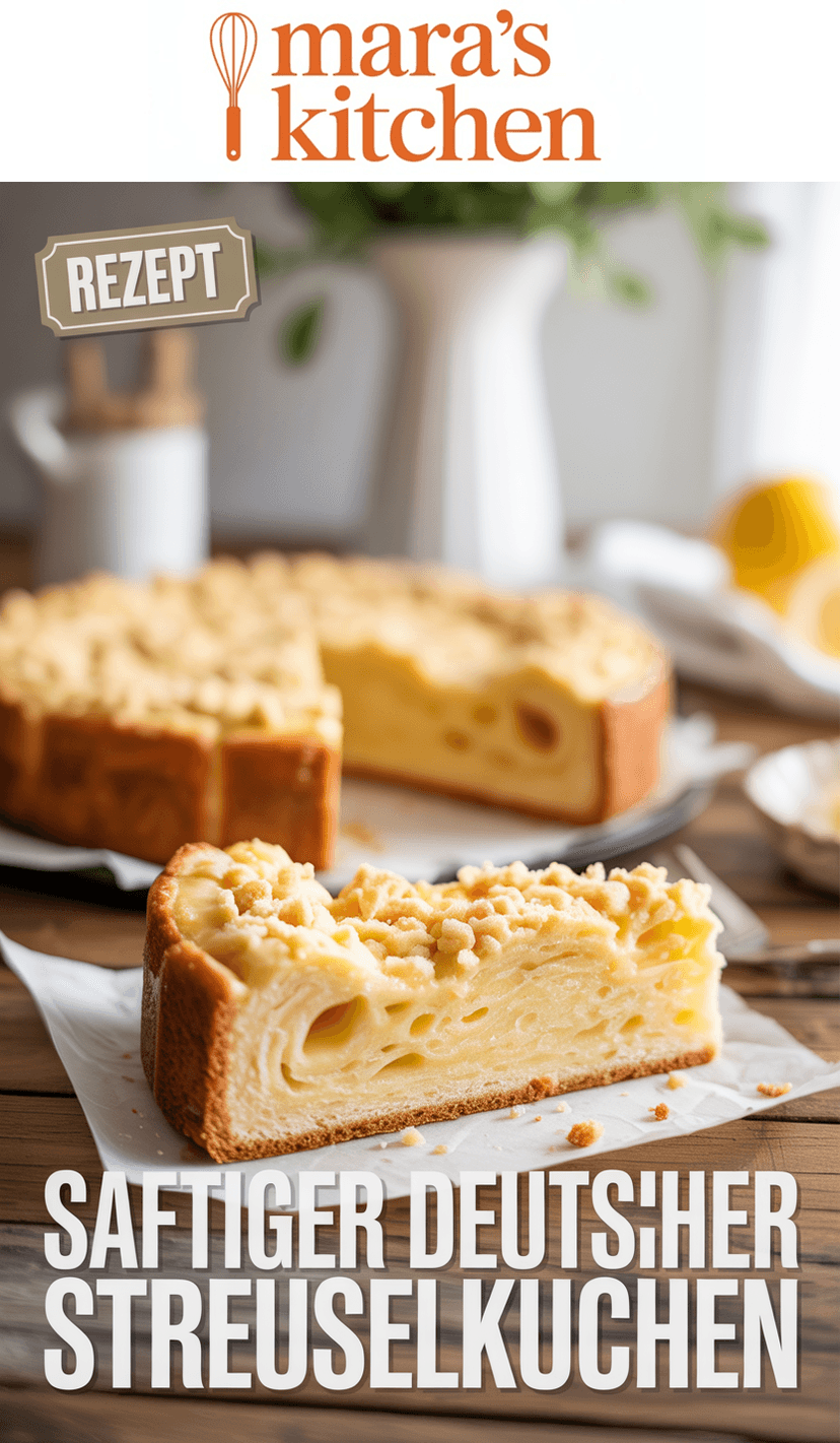 Klassischer Deutscher Streuselkuchen - Dessert Rezept