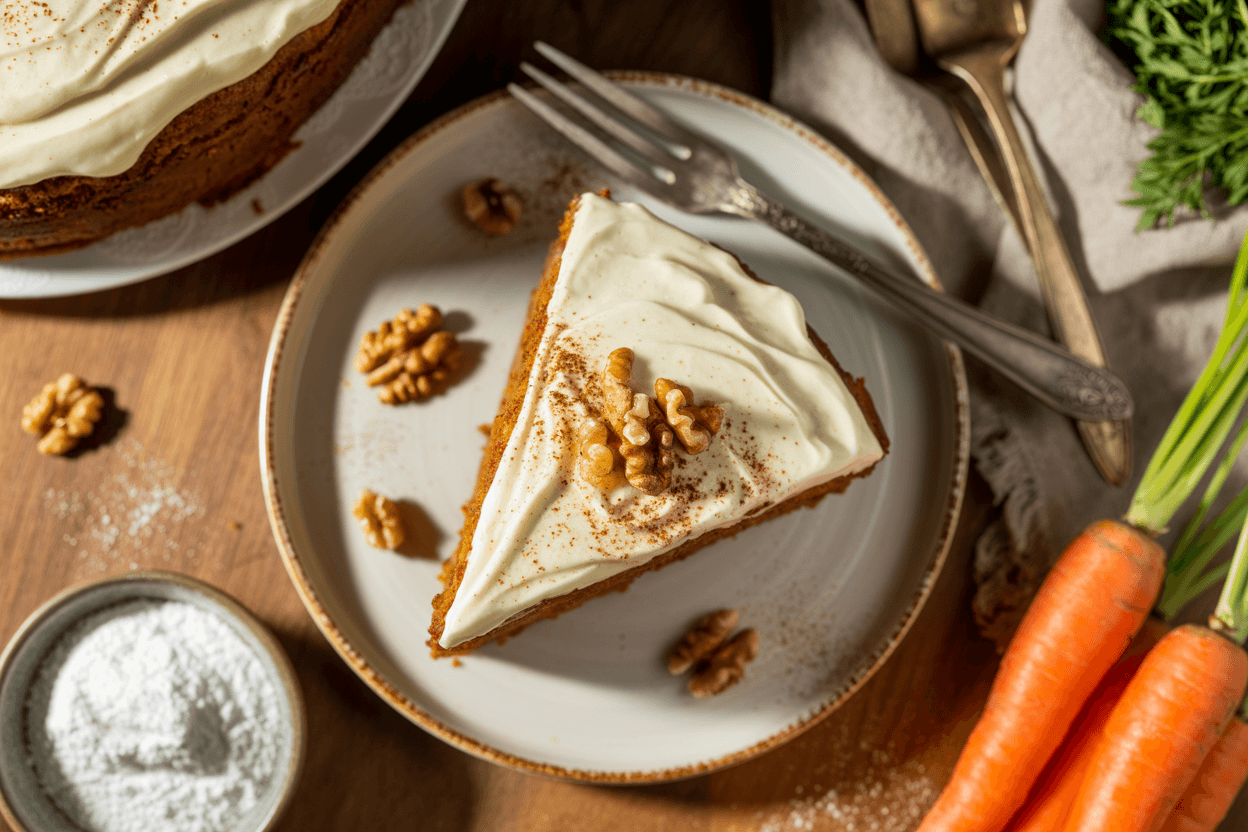 Klassischer Rüblikuchen (Karottenkuchen)