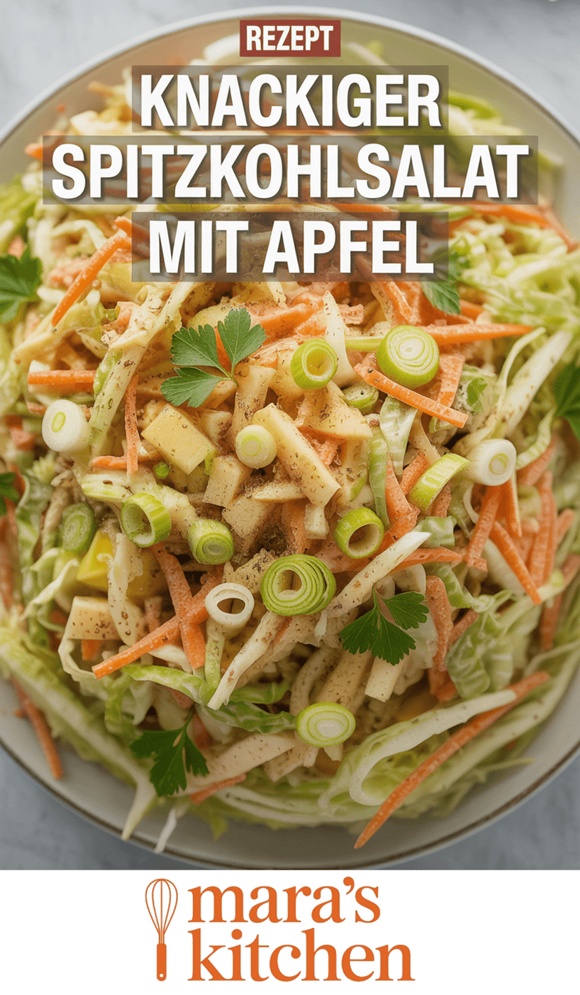 Knackiger Spitzkohlsalat mit Möhren & Apfel - Salat Rezept