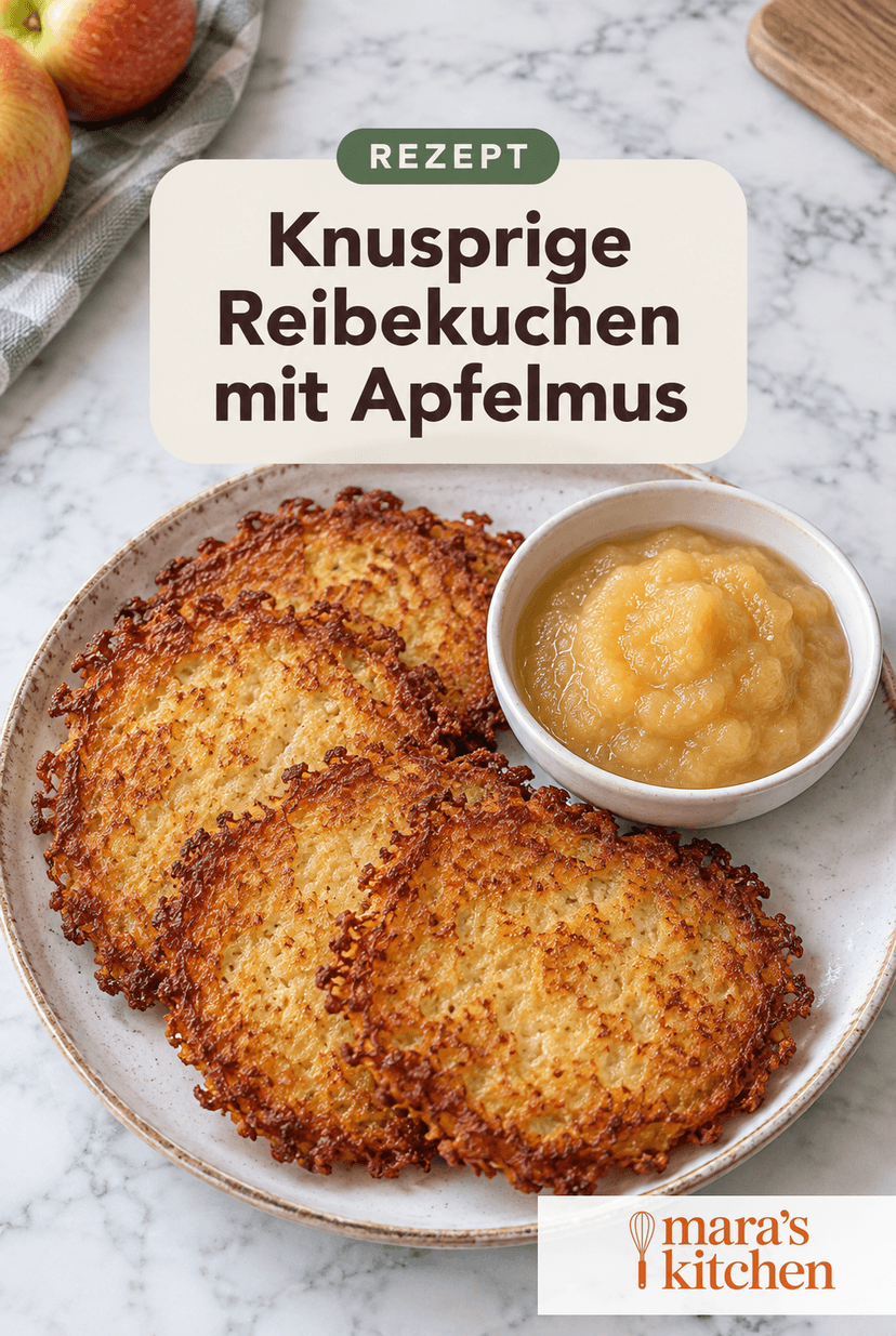 Knusprige Reibekuchen mit Apfelmus: Kindheitserinnerung auf dem Teller - Hauptgericht Rezept