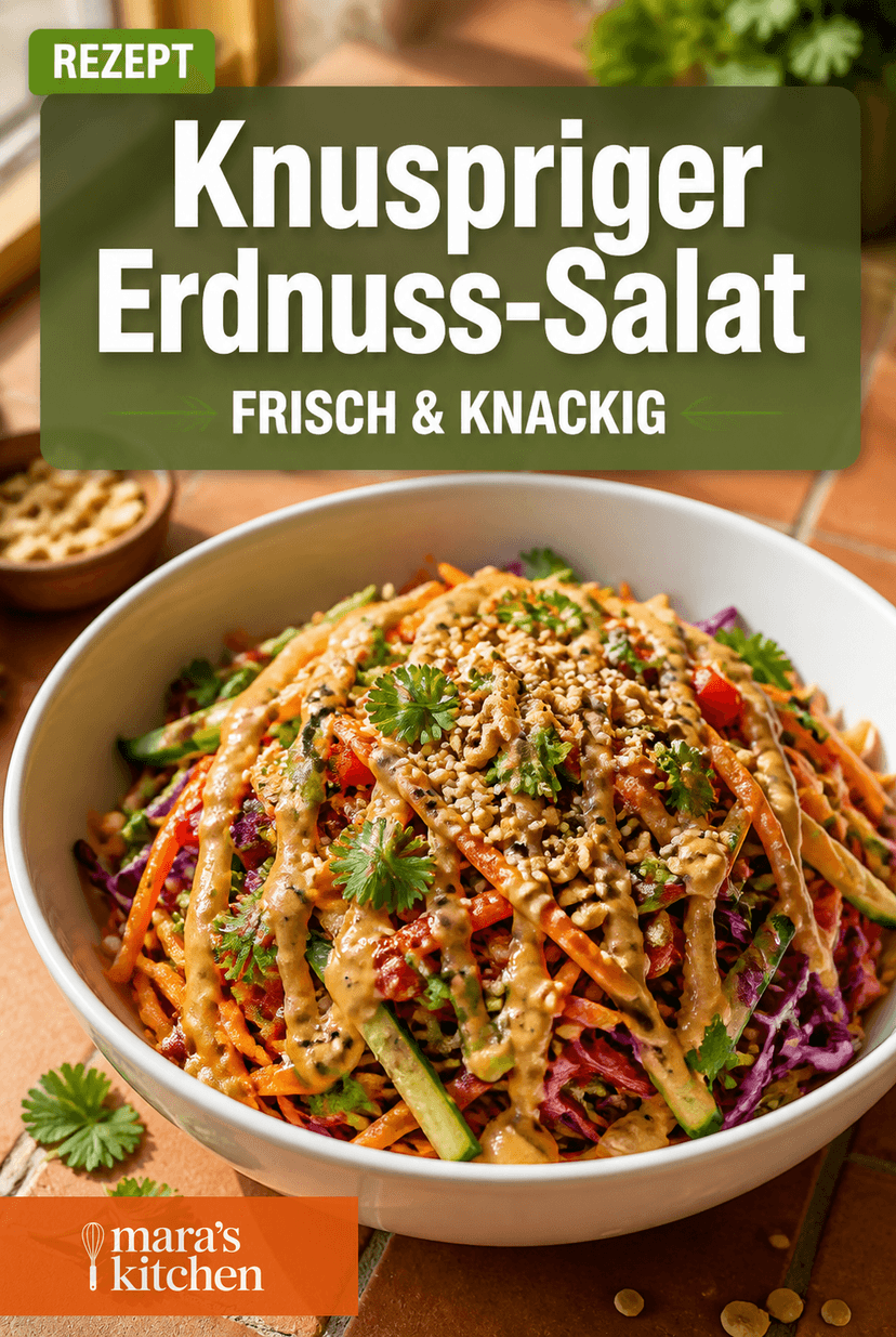 Knuspriger Erdnuss-Salat: Frisch, bunt & voller Geschmacksexplosion - Salat Rezept