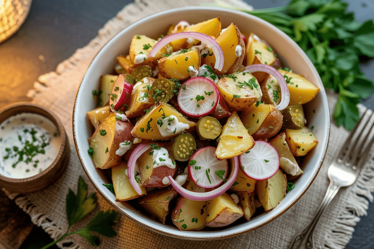 Knuspriger Kartoffelsalat