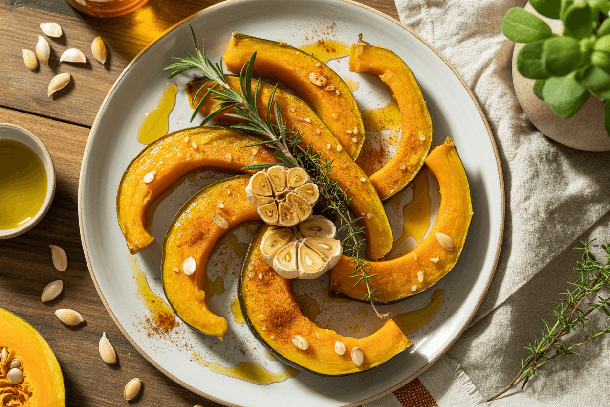 Kürbis aus dem Ofen – Einfaches Ofenkürbis-Rezept