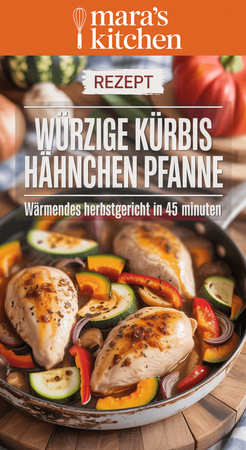 Kürbis Hähnchen Pfanne - Hauptgericht Rezept