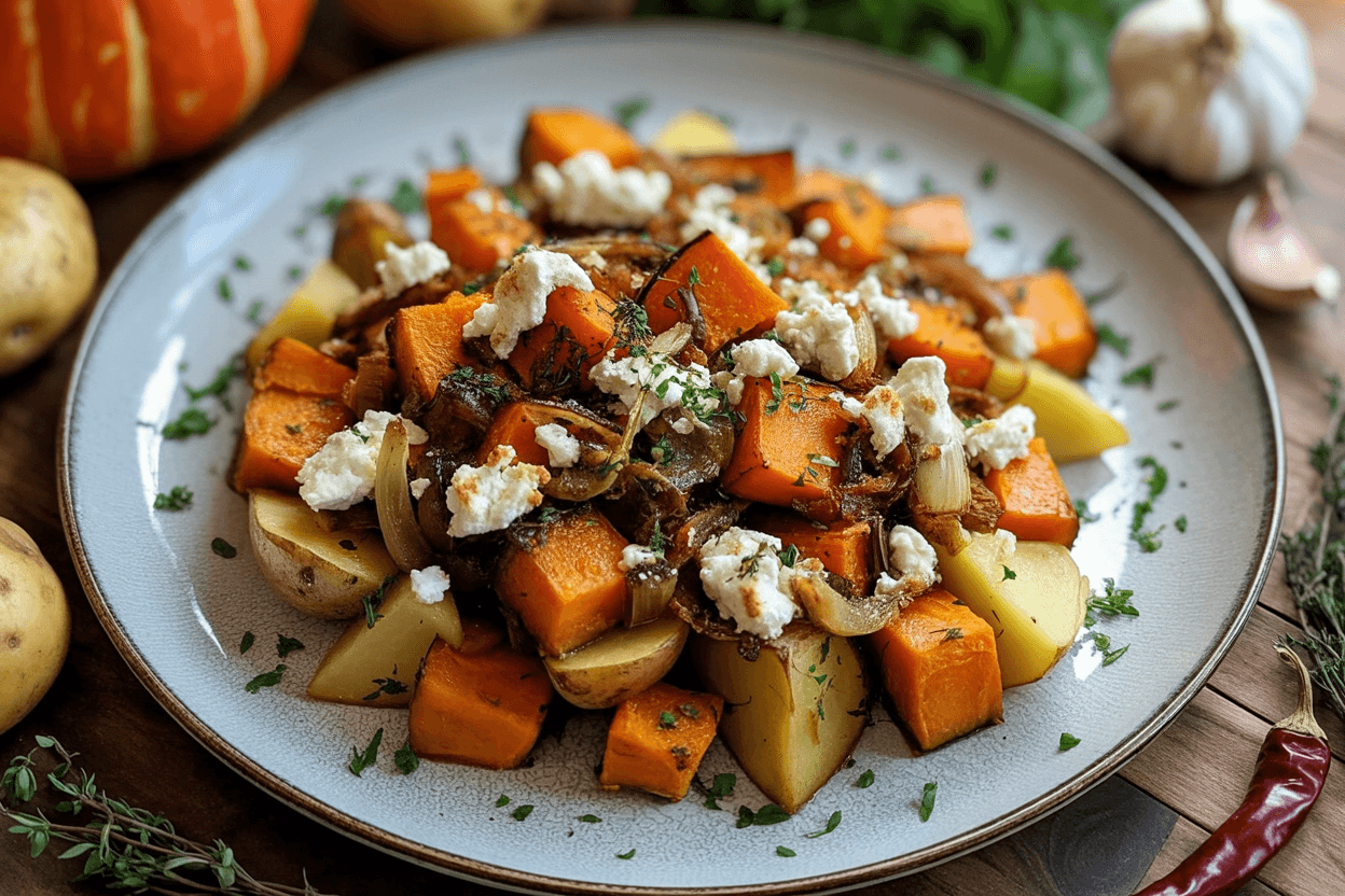 Kürbis Kartoffel Pfanne