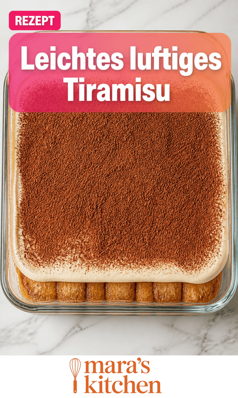 Luftiges Tiramisu: Italienischer Dessertklassiker mit leichtem Twist - Dessert Rezept