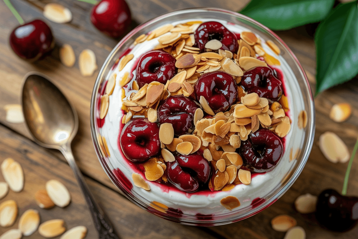 Mandel-Kirsch-Dessert