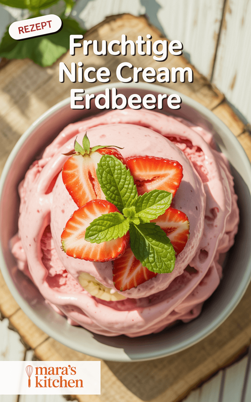 Nice Cream Erdbeere - Dessert Rezept