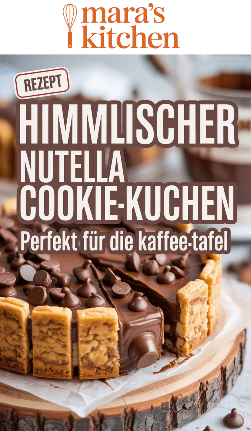 Nutella Cookie Kuchen - Backen Rezept