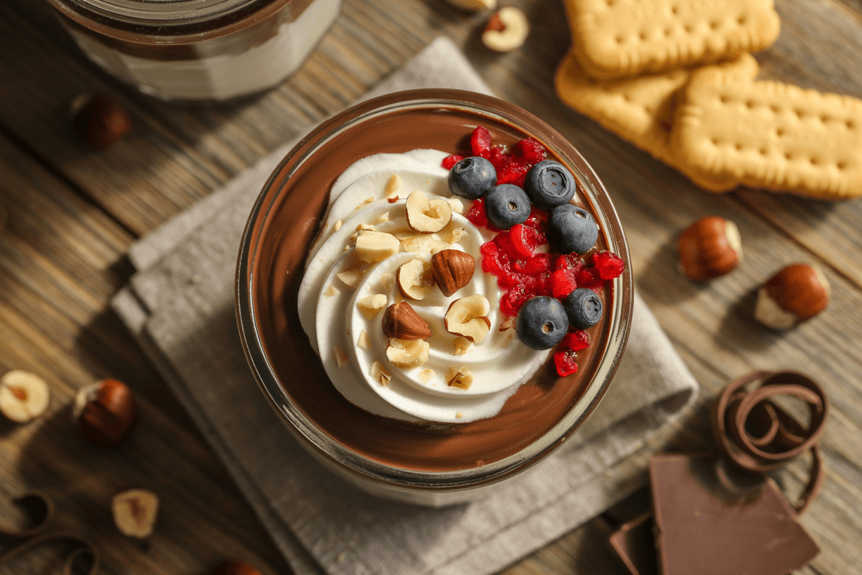 Nutella-Dessert im Glas