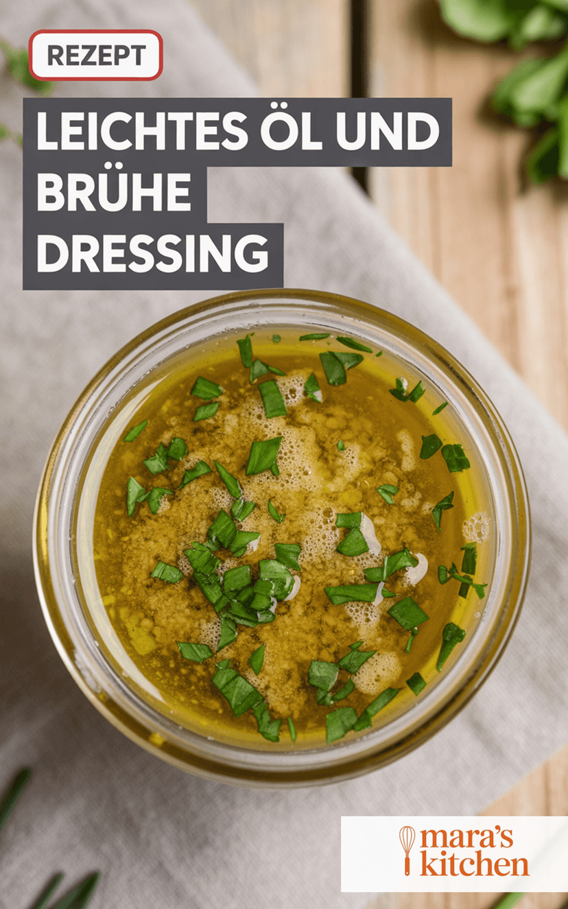 Öl und Brühe Dressing ohne Mayo – leicht & aromatisch - Beilage Rezept
