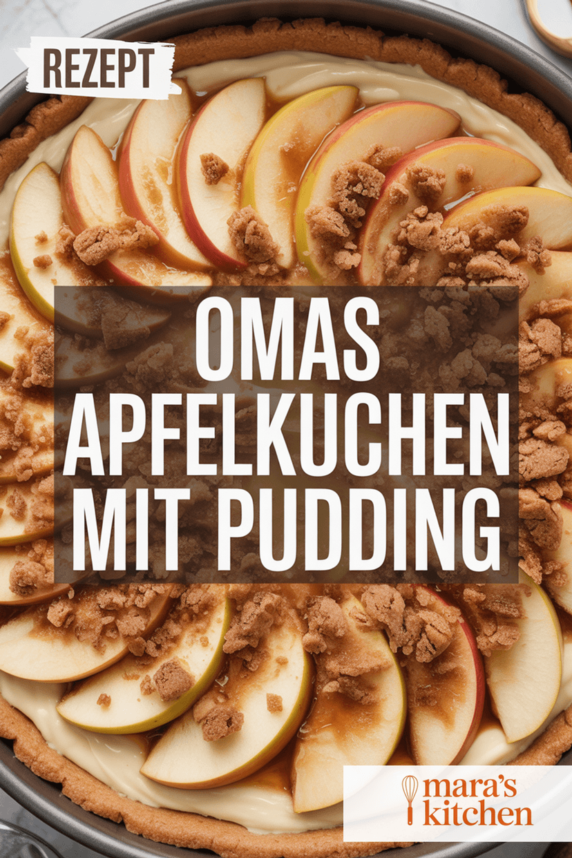 Omas Apfelkuchen mit Pudding - Kuchen Rezept