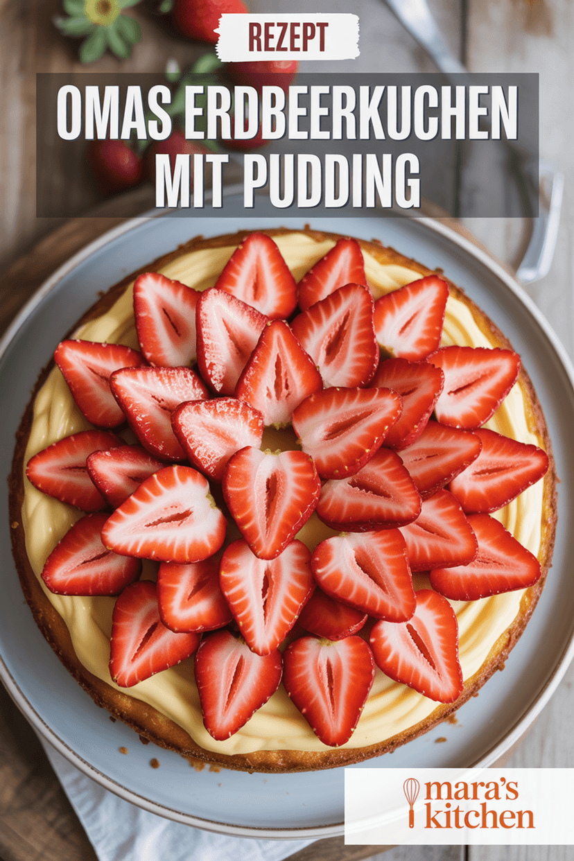 Omas Erdbeerkuchen mit Pudding: Fruchtig-cremiger Kuchentraum wie aus Kindertagen - Kuchen Rezept