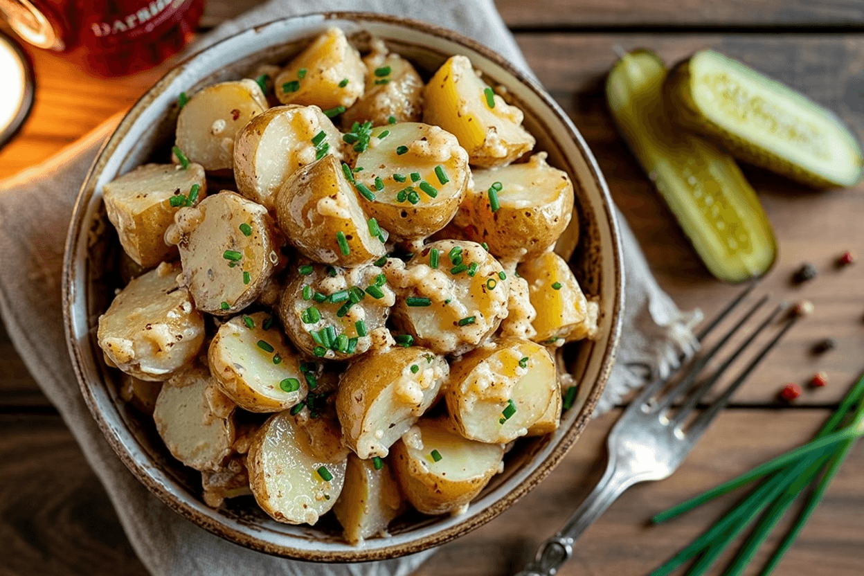 Omas Kartoffelsalat mit Brühe