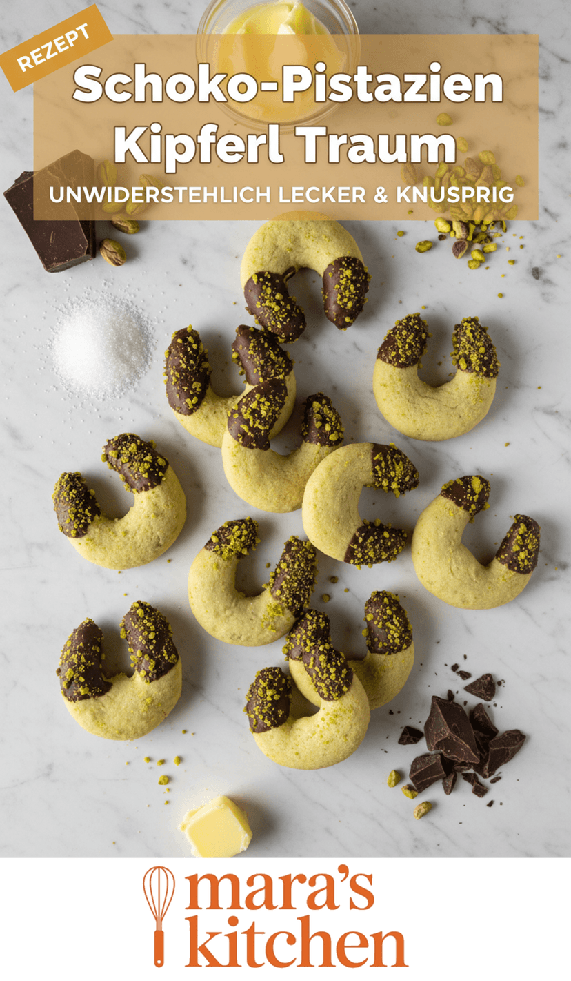 Pistazienkipferl mit Schokolade - Dessert Rezept