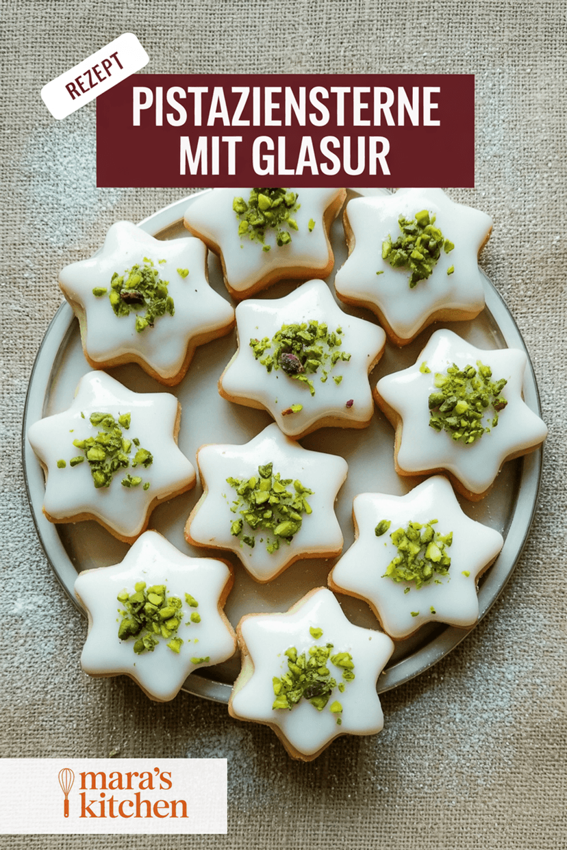 Pistaziensterne Plätzchen - Dessert Rezept